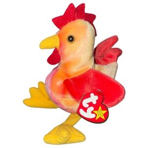 Ty Beanie Babies STRUT The Rooster 4th Generation 3rd Tush Tag PVC 1996